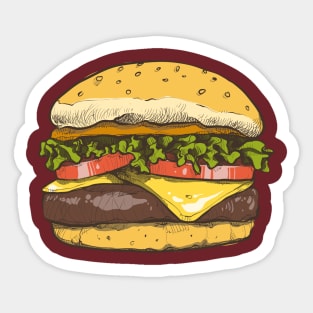 Burger Hand Drawn Sticker